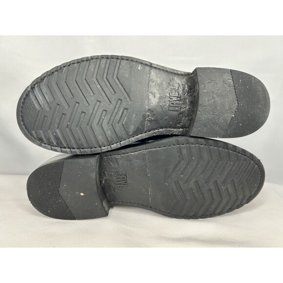 Frye Veronica Bootie Women's Size 7.5 B Black Motorcycle Boot Strap Buckle - Picture 11 of 11